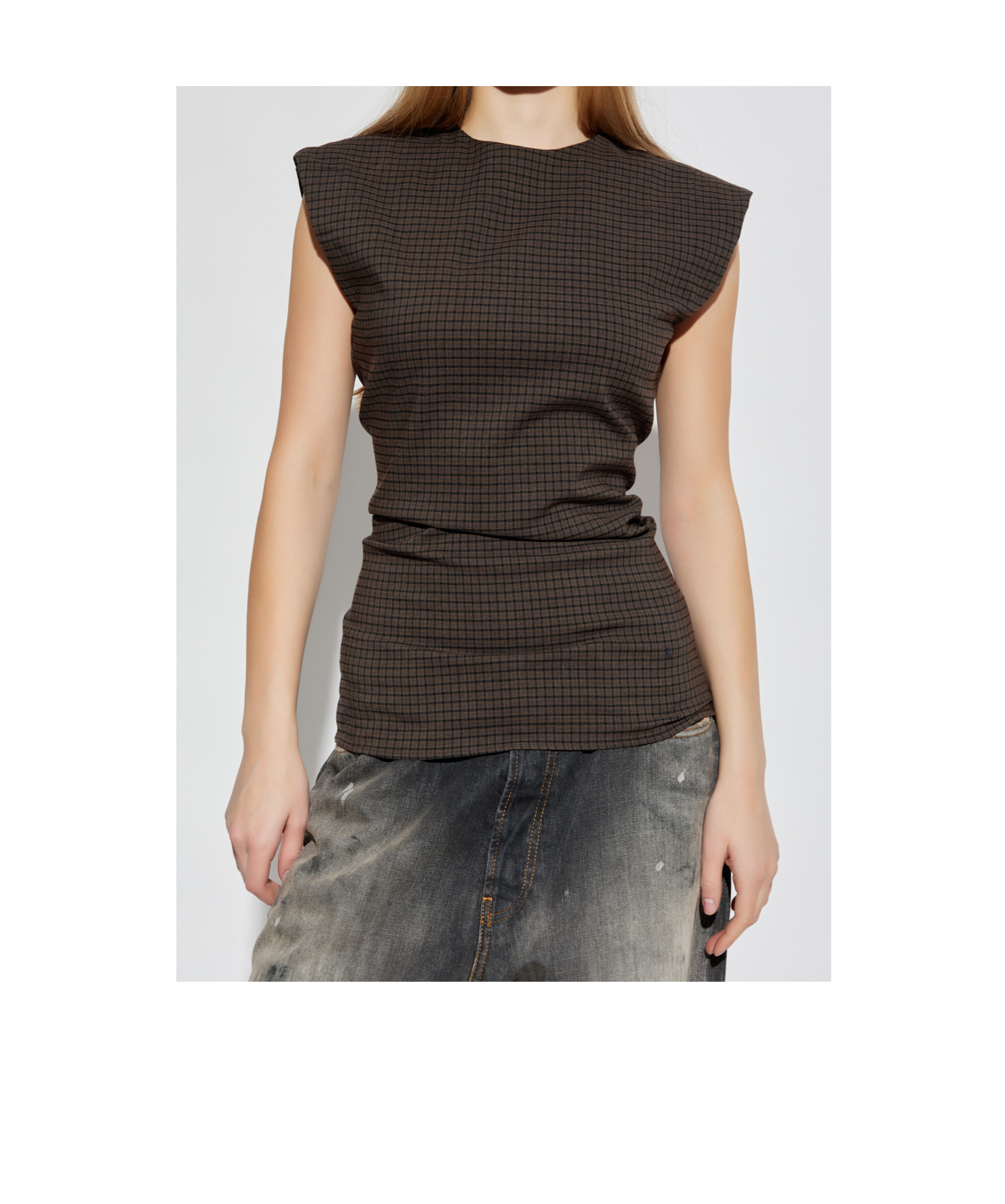 Acne Studios Sleeveless Tops In Brown