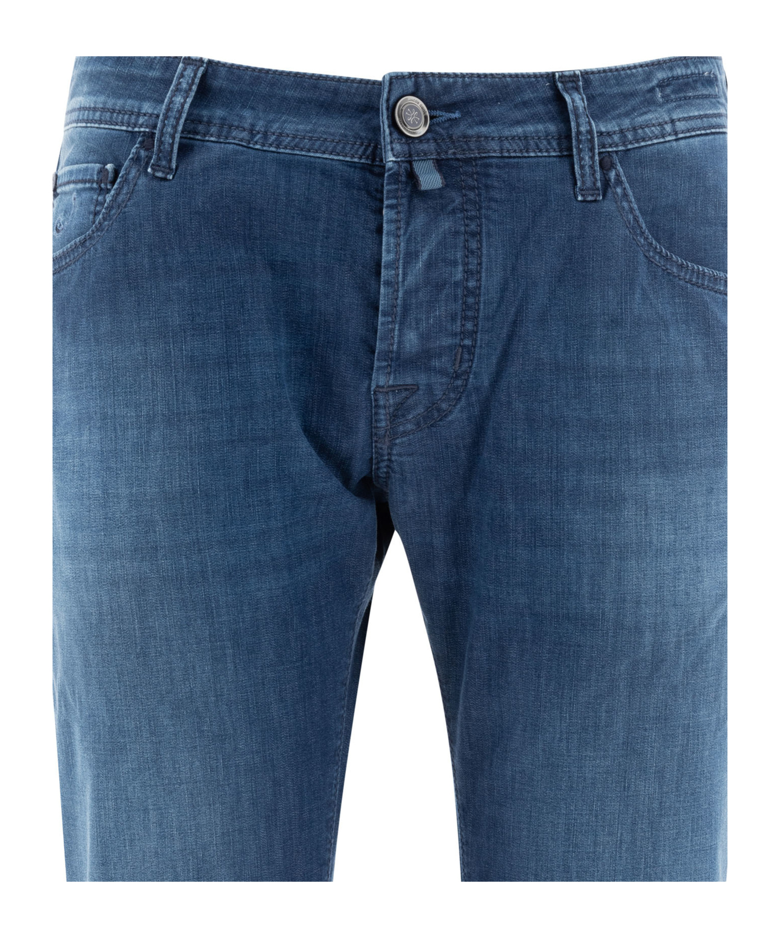 Jacob Cohen Blue Slim Five Pockets Jeans With Logo Patch In Blue