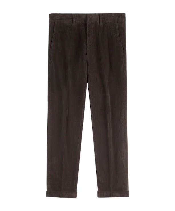 Fay Corduroy Chino Trousers In Brown