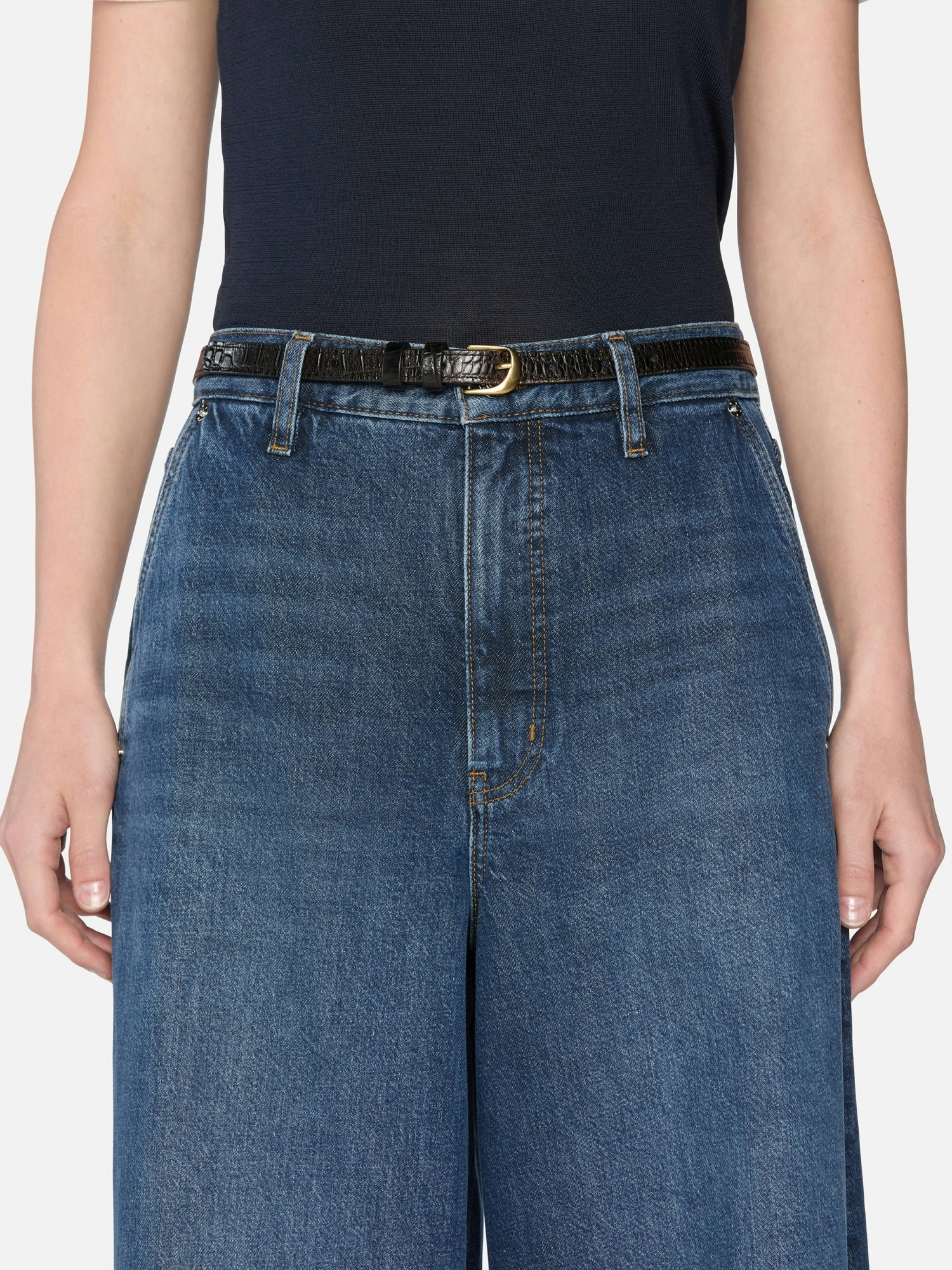Frame The Drape Jeans In Blue