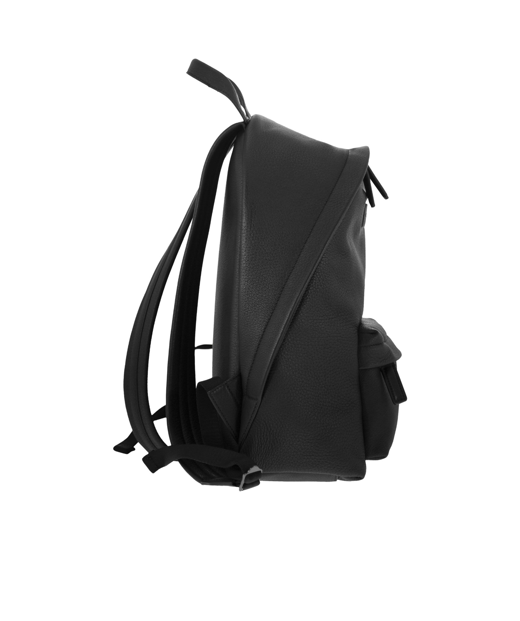 Kiton Zippered Backpack In Black