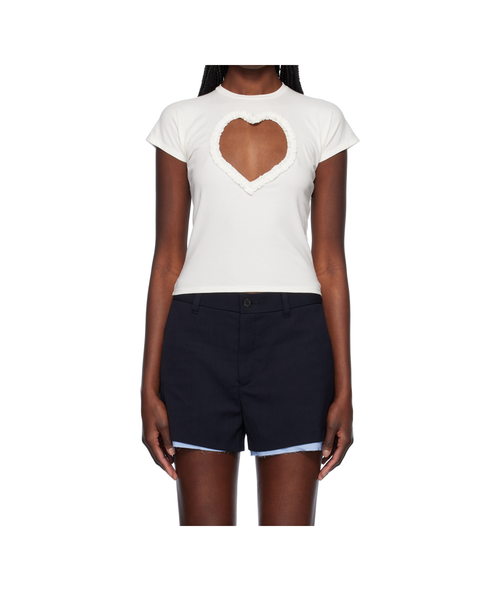 Ambush Heart-shaped Pattern T-shirt In White