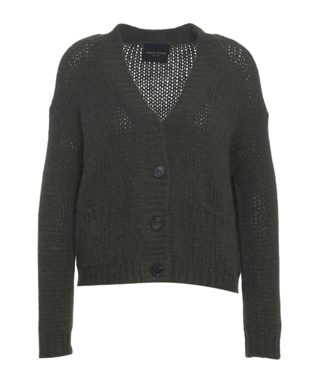 Roberto Collina V-neck Button-down Sweater In Multi