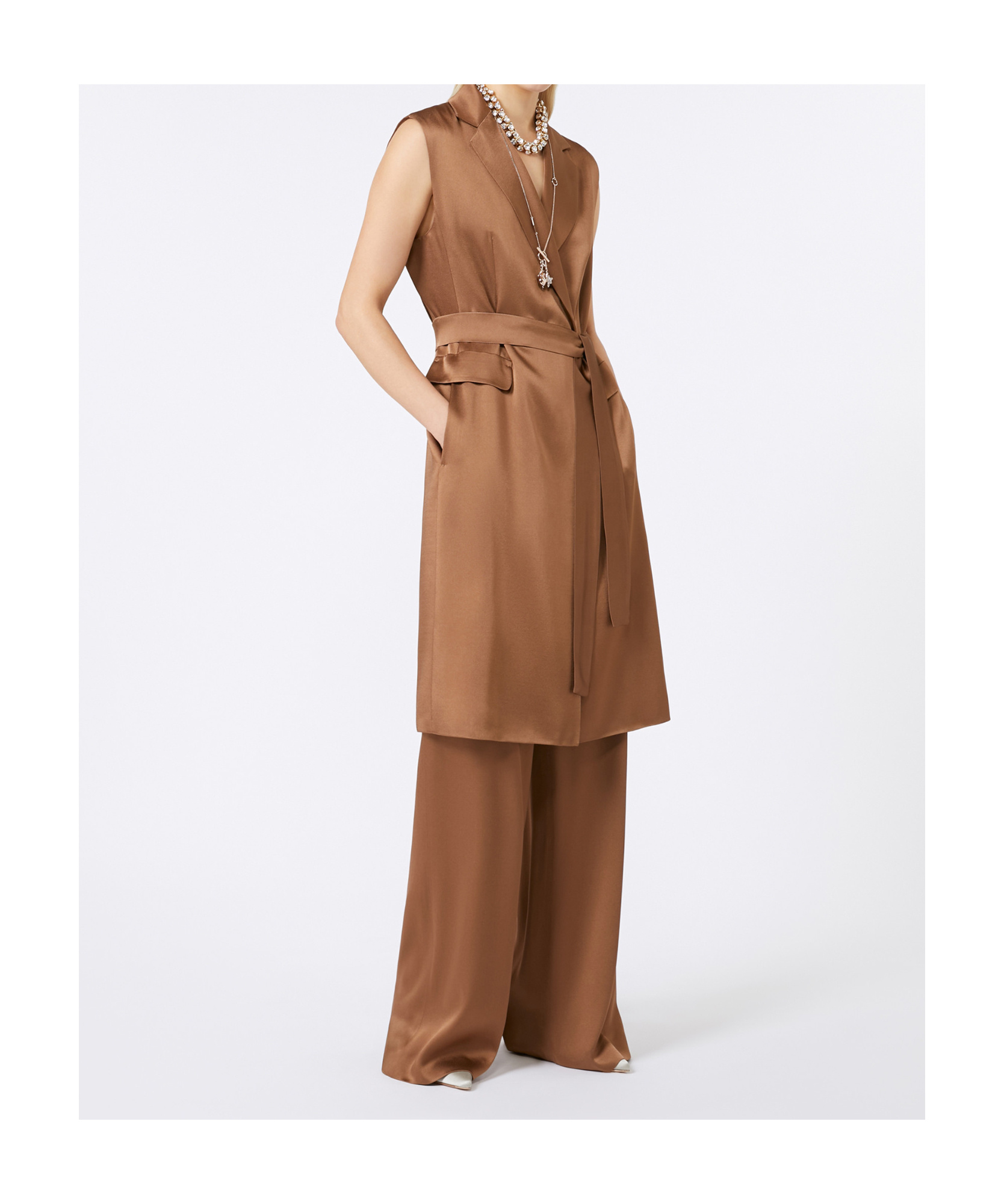 Max Mara Flowing Envers Satin Trousers