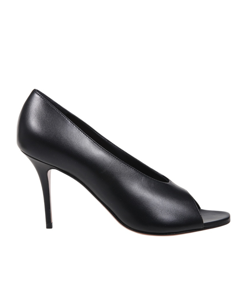 Shop Amina Muaddi Open-toed High-heeled Sandals In Black