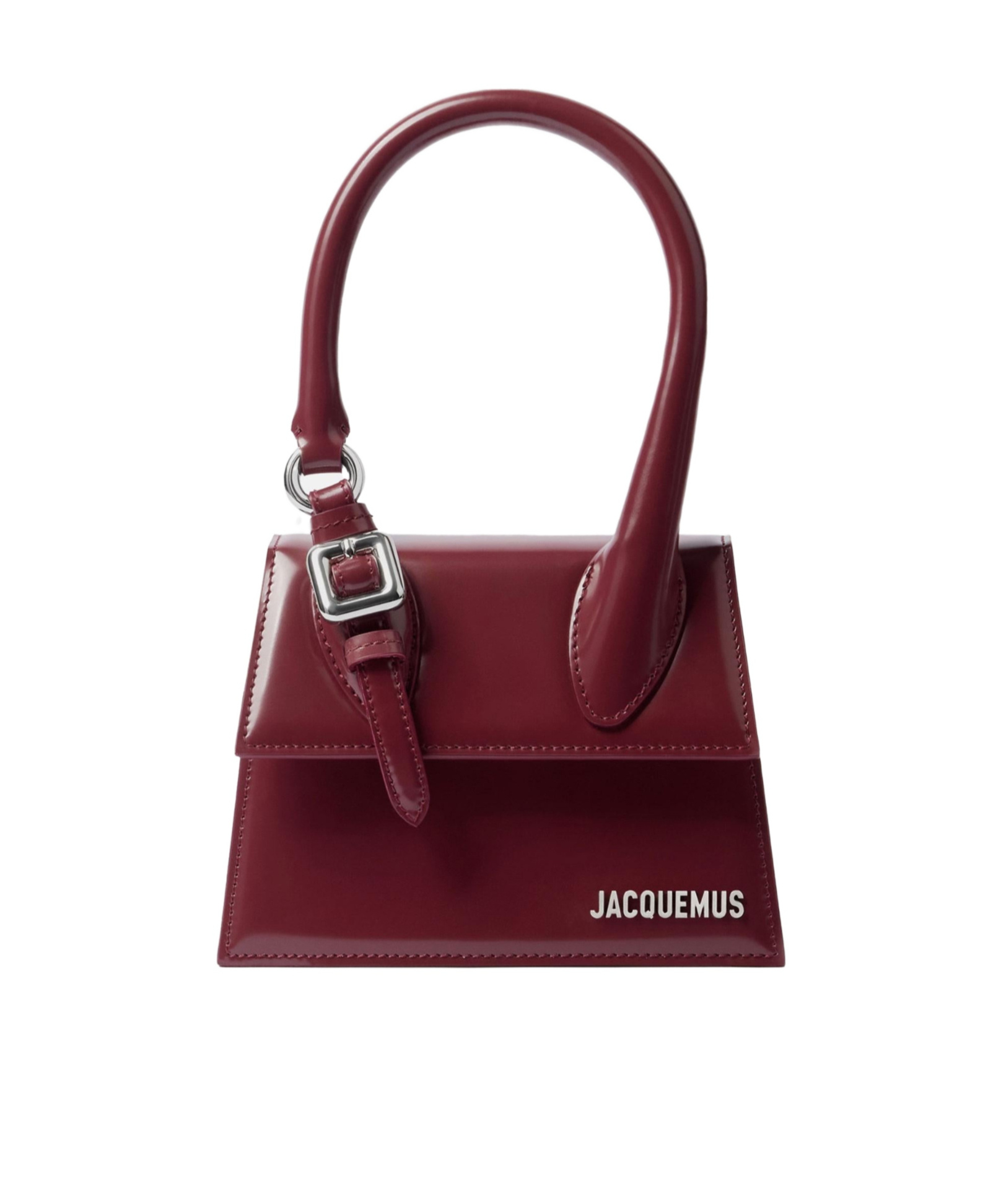 Jacquemus Womens Burgundy Medium Chiquito Buckle Leather Top-handle Bag In Red