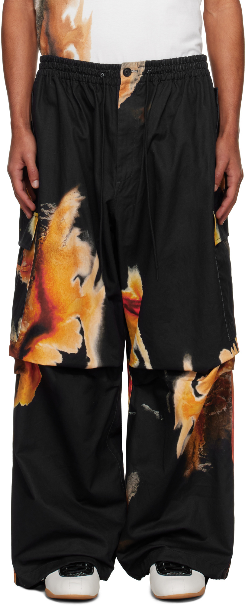 Y-3 Aop Ut Twill Overalls In Multi