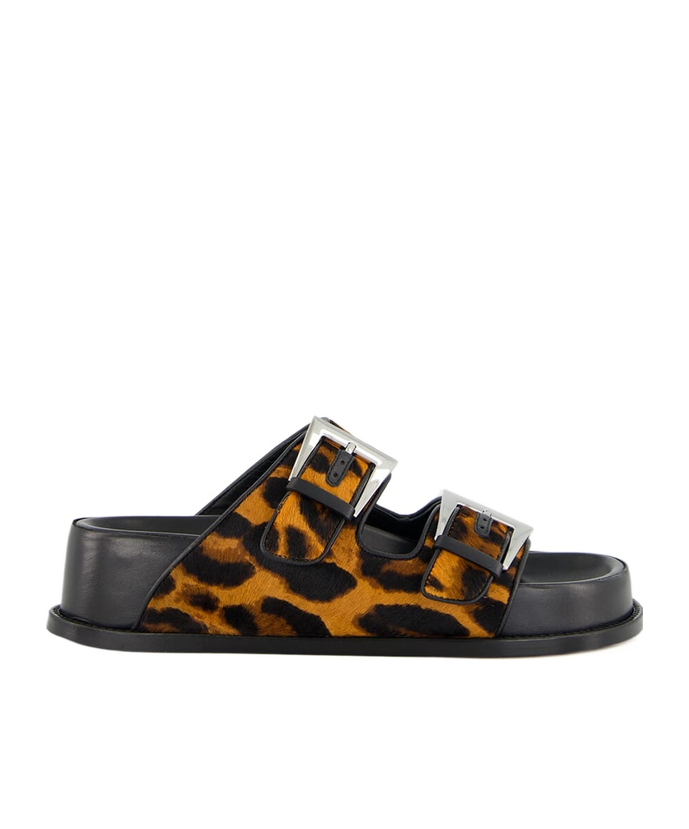 Paris Texas Leopard-print Flat Sandals