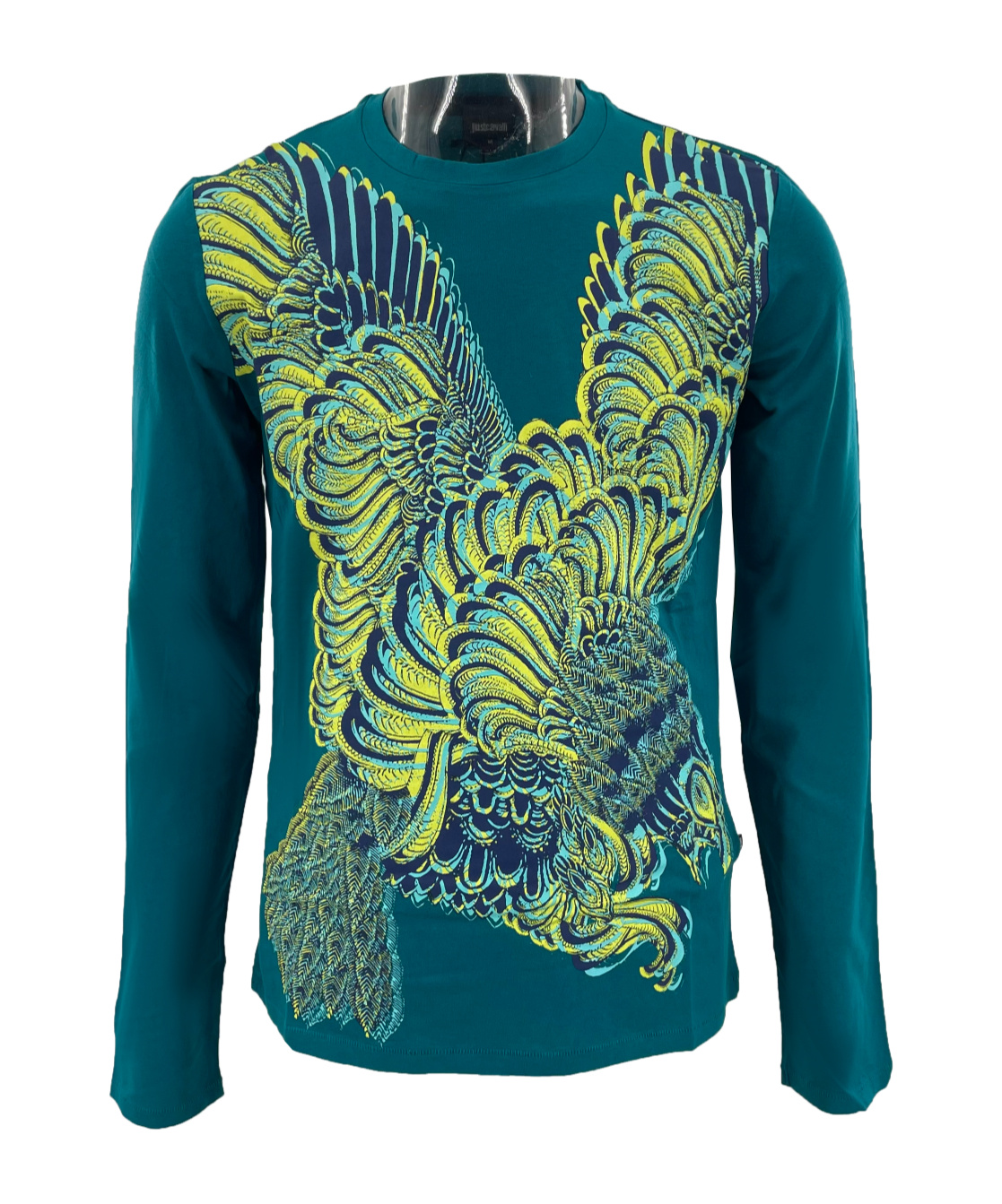 Just Cavalli Pattern Printed Long-sleeved T-shirt In Blue