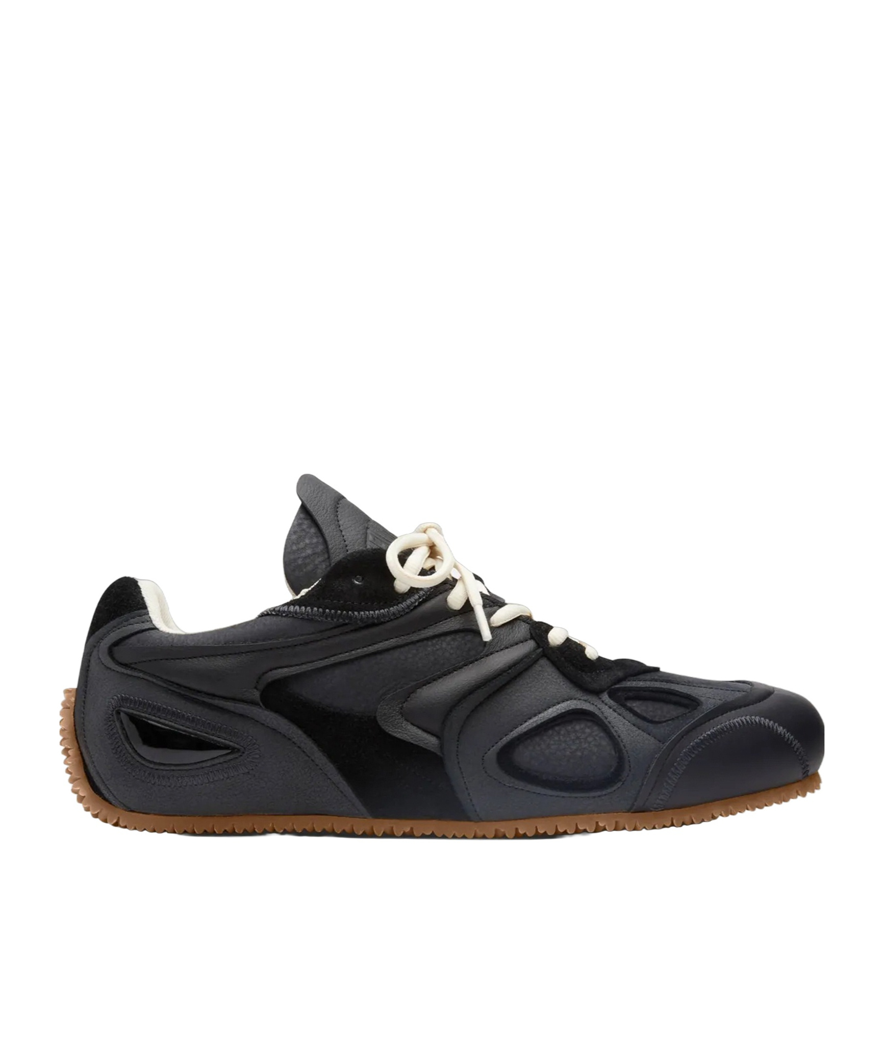 Axel Arigato Slow Runner Black Sneaker With Insert Design And Grooved Sole In Leather And Suede Man In Black