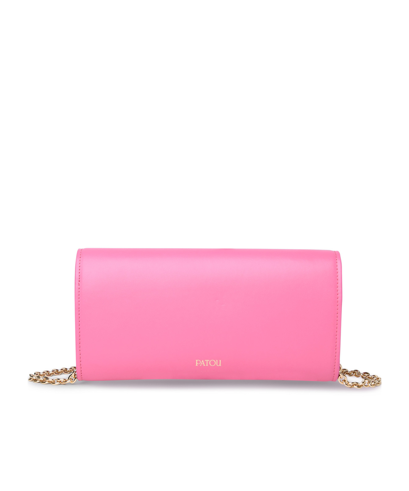 Patou Jp Chain-link Leather Clutch Bag In Pink