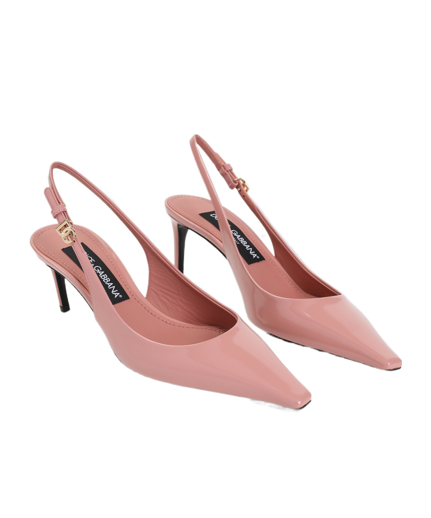 Dolce & Gabbana 70 Patent Leather Slingback Pumps In Pink