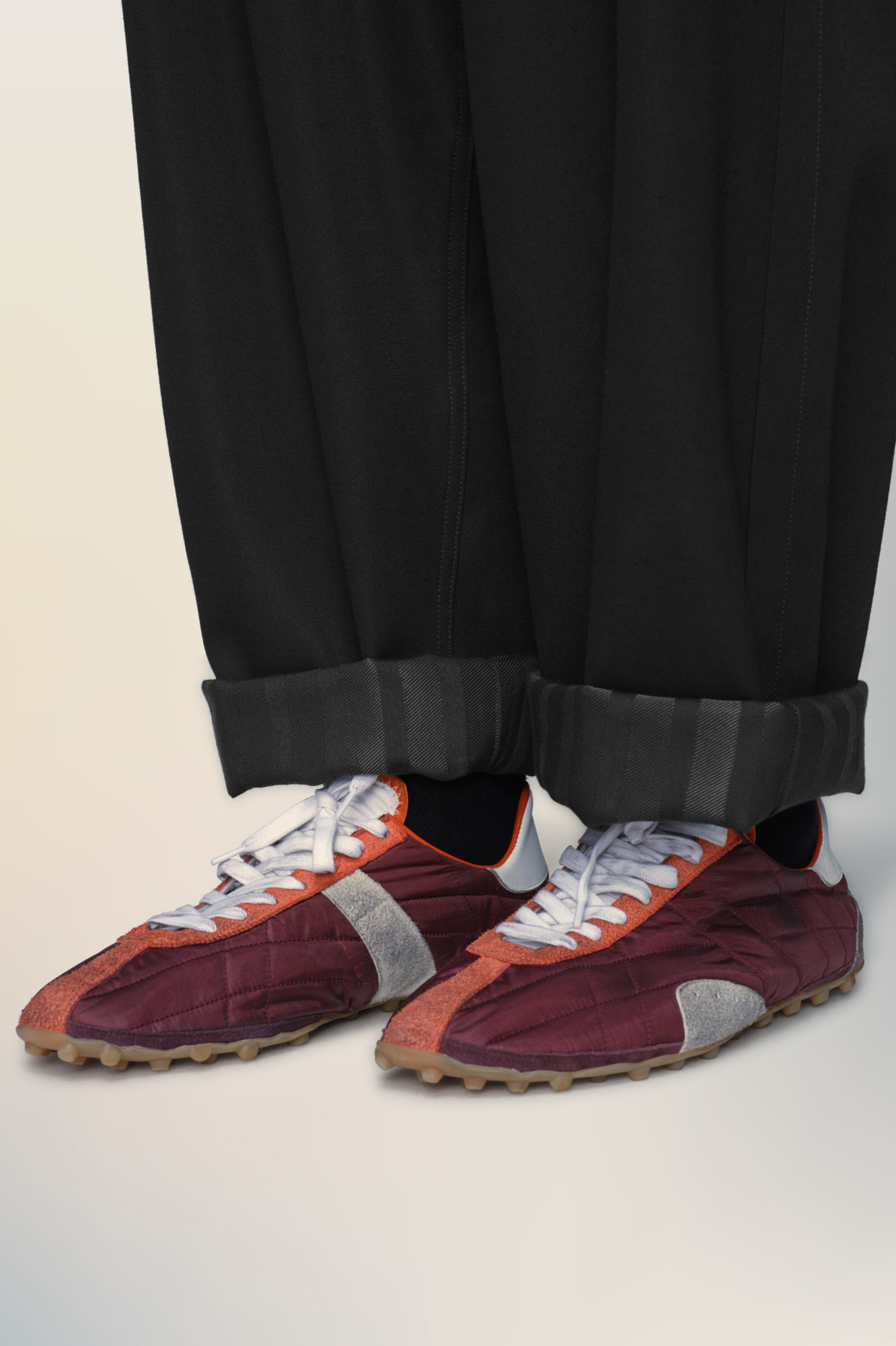 Maison Margiela Wool Trousers In Black