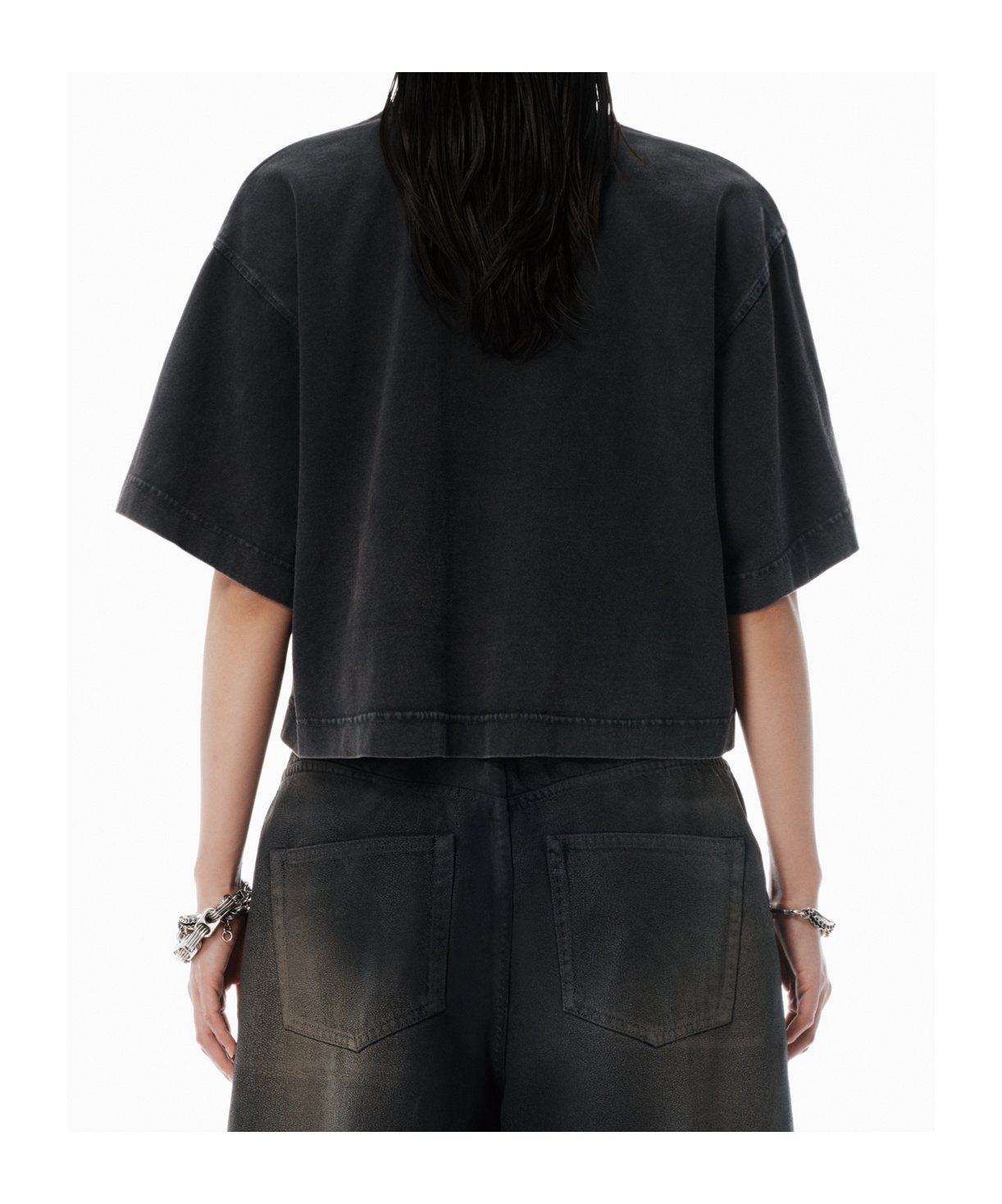 Alexander Wang Short Polo Shirt In Black