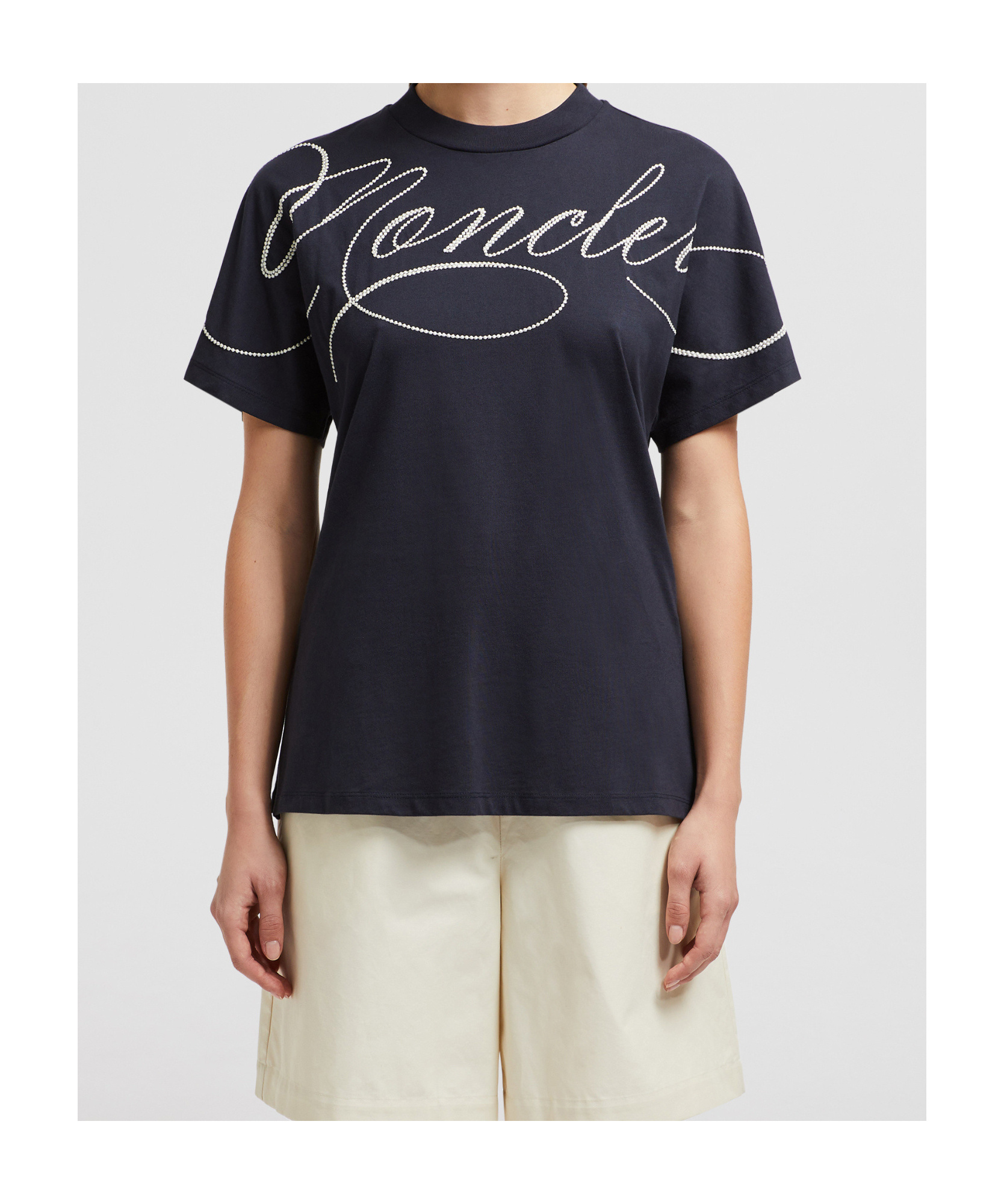 Moncler Short-sleeved T-shirt In Blue