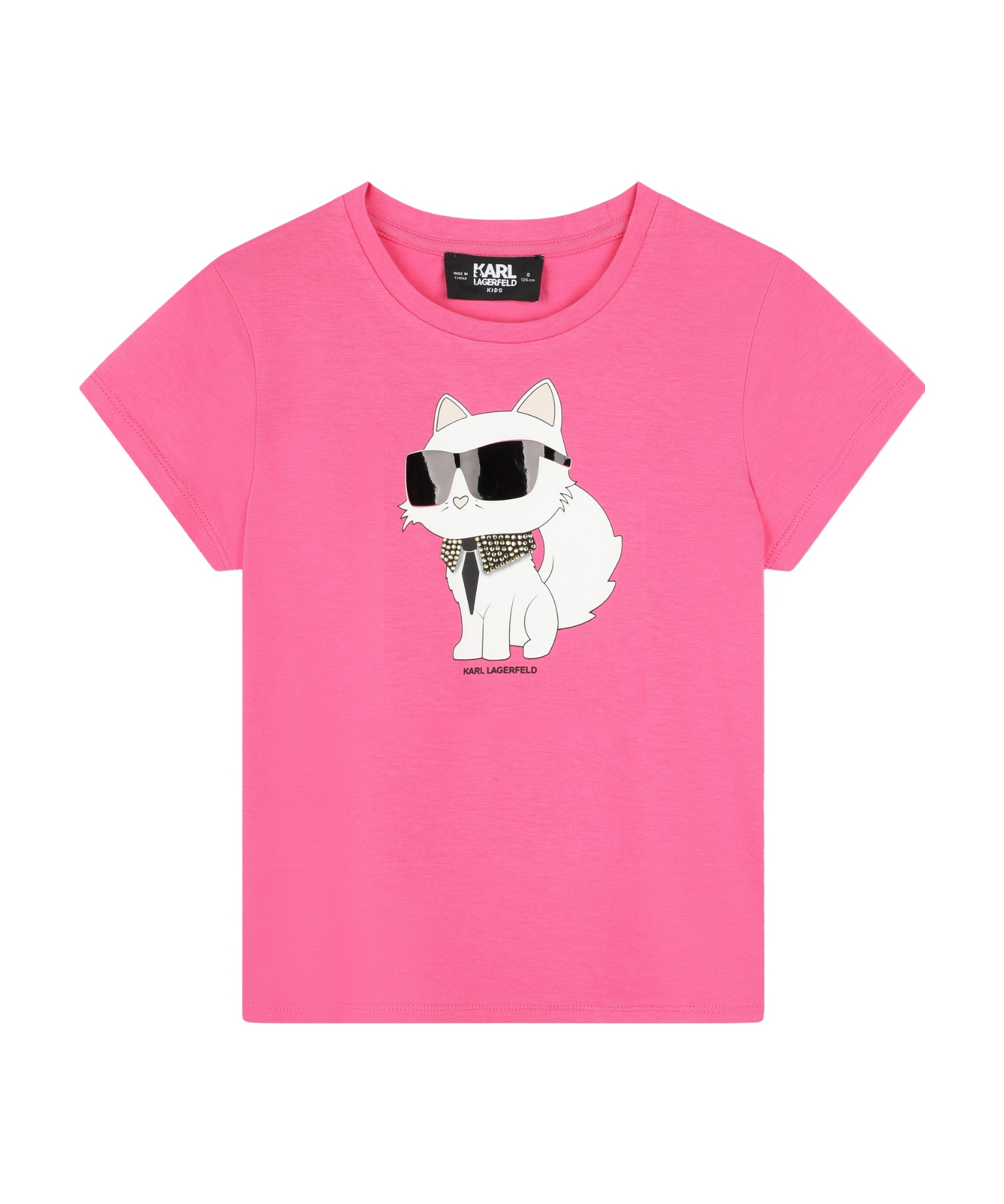KARL LAGERFELD SHORT-SLEEVED ROUND COLLAR T-SHIRT