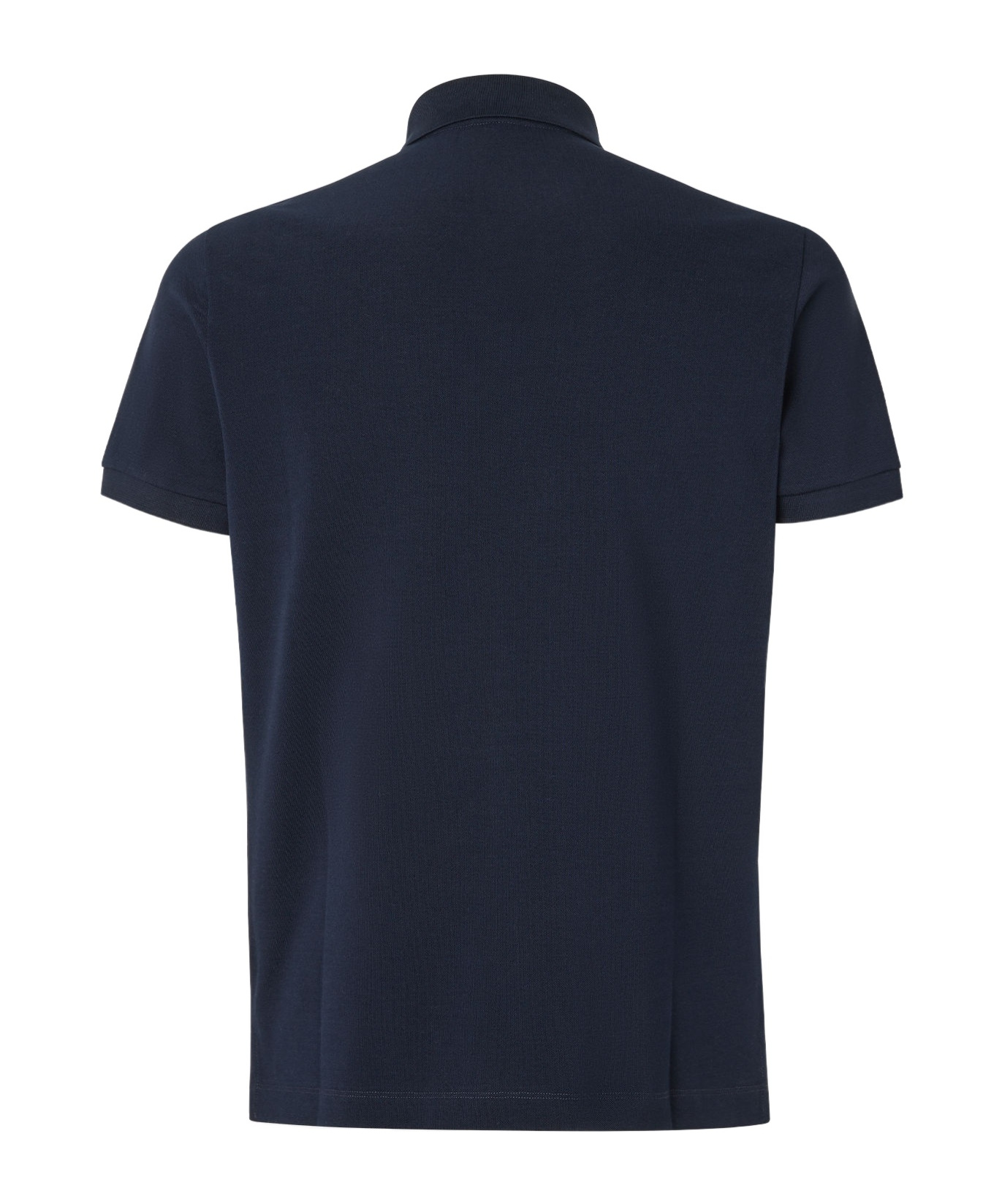 Fendi Dark Blue Piquet Polo Shirt In Navy Blue