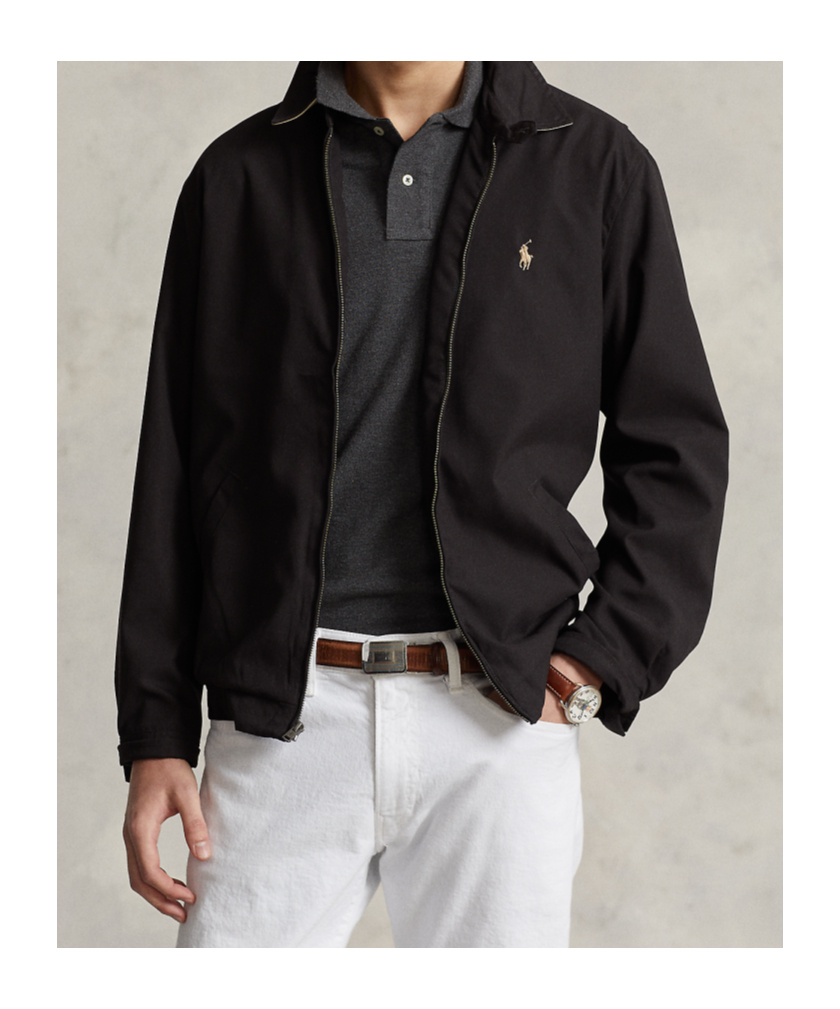 Shop Polo Ralph Lauren Logo-embroidered Zip-up Jacket In Black