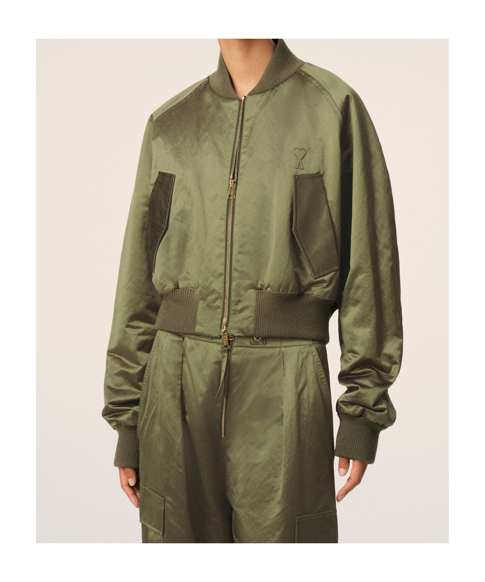 Ami Alexandre Mattiussi Long Sleeve Casual Jacket In Green