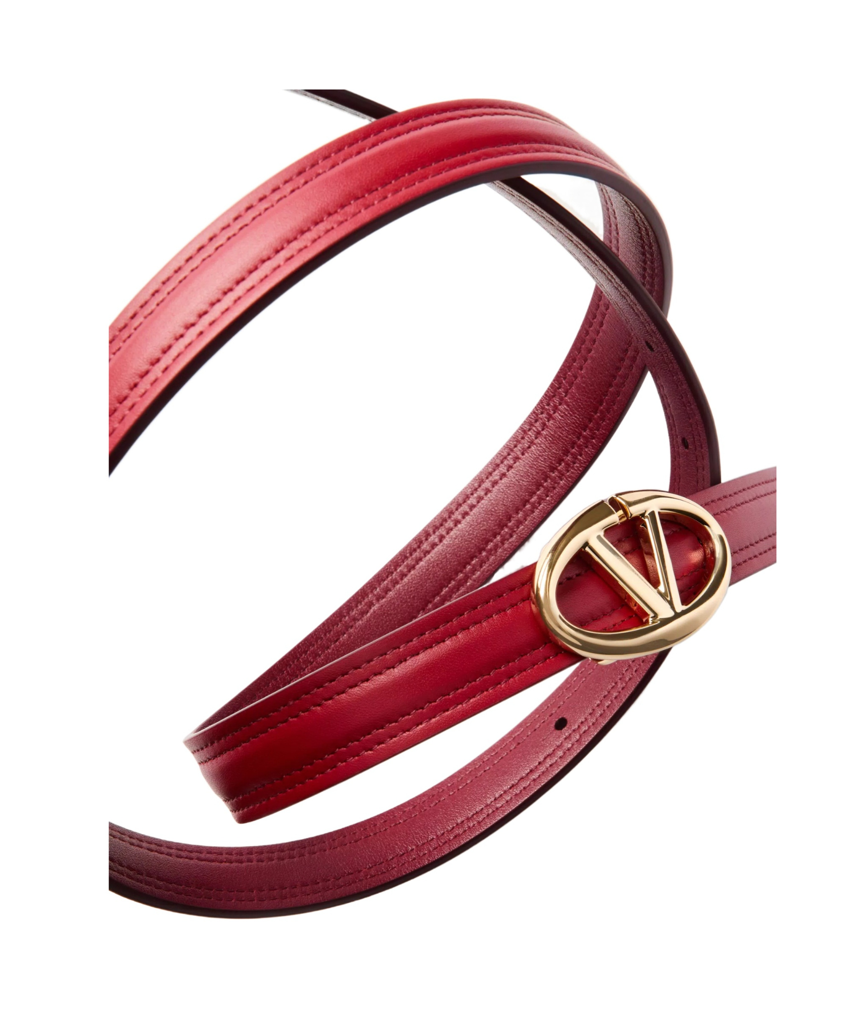 Shop Valentino The Bold Edition Vlogo Belt In Red