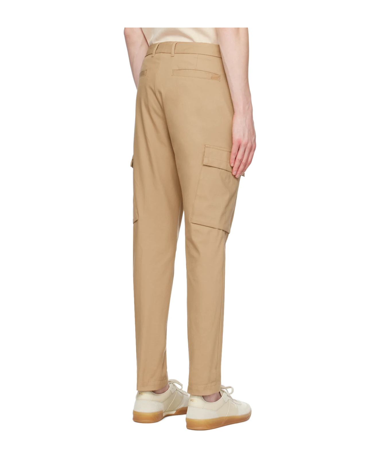 Hugo Boss Decorative Work Casual Pants In Nude