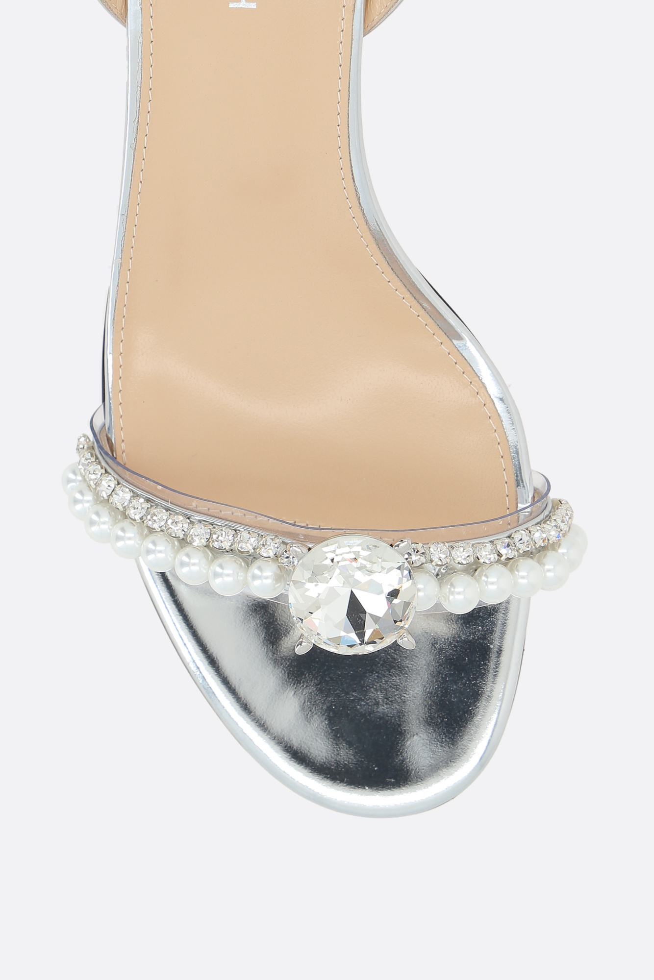 Mach&mach Kitten High-heeled Sandals In White
