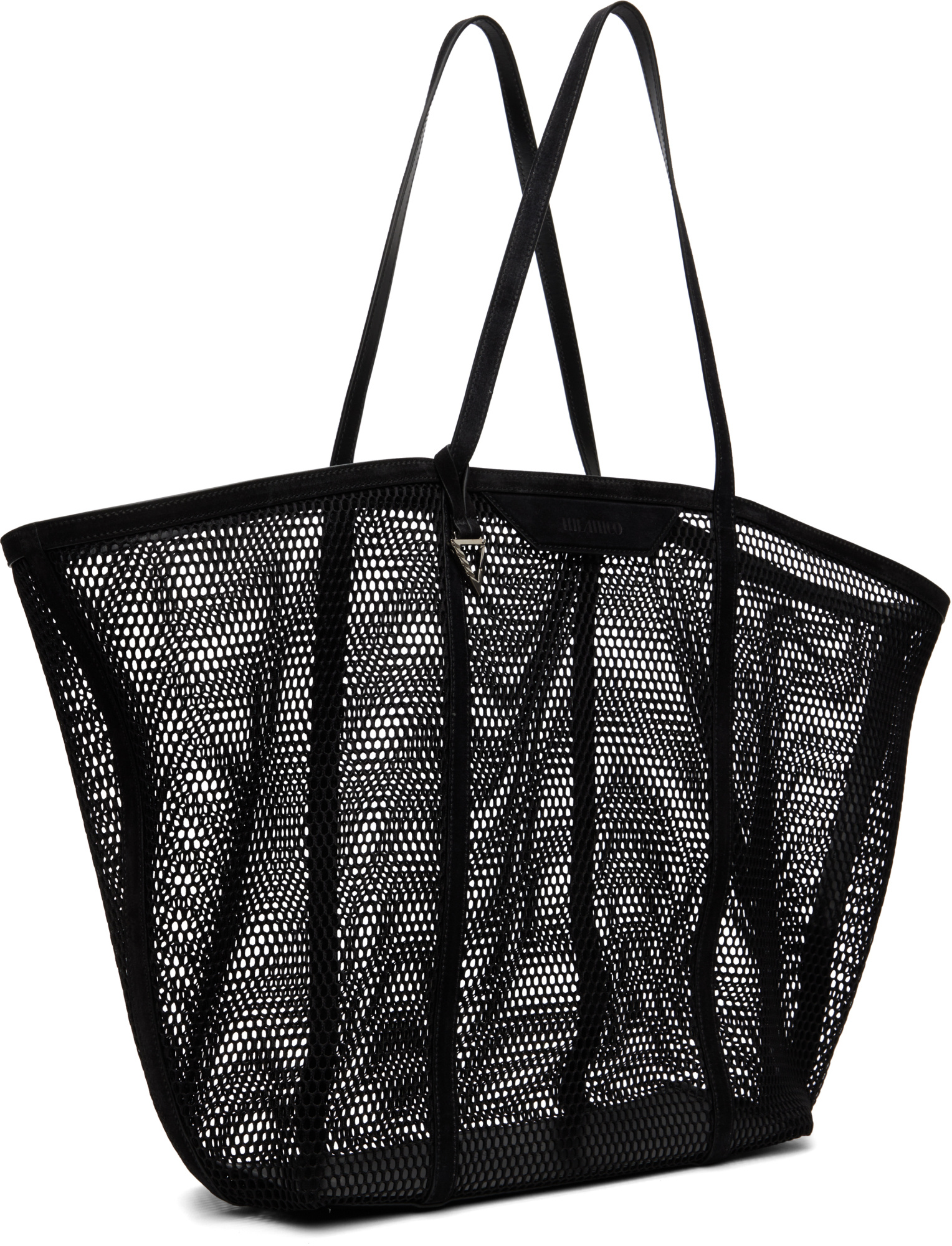 Attico Mesh Tote Bag In Black