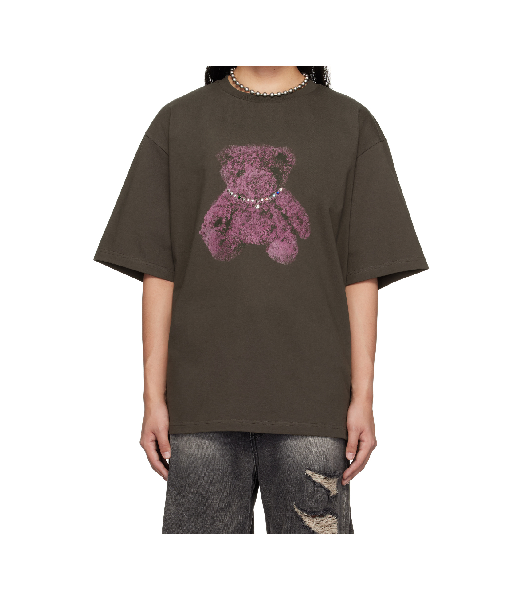 We11 Done Graphic Print T-shirt In Green