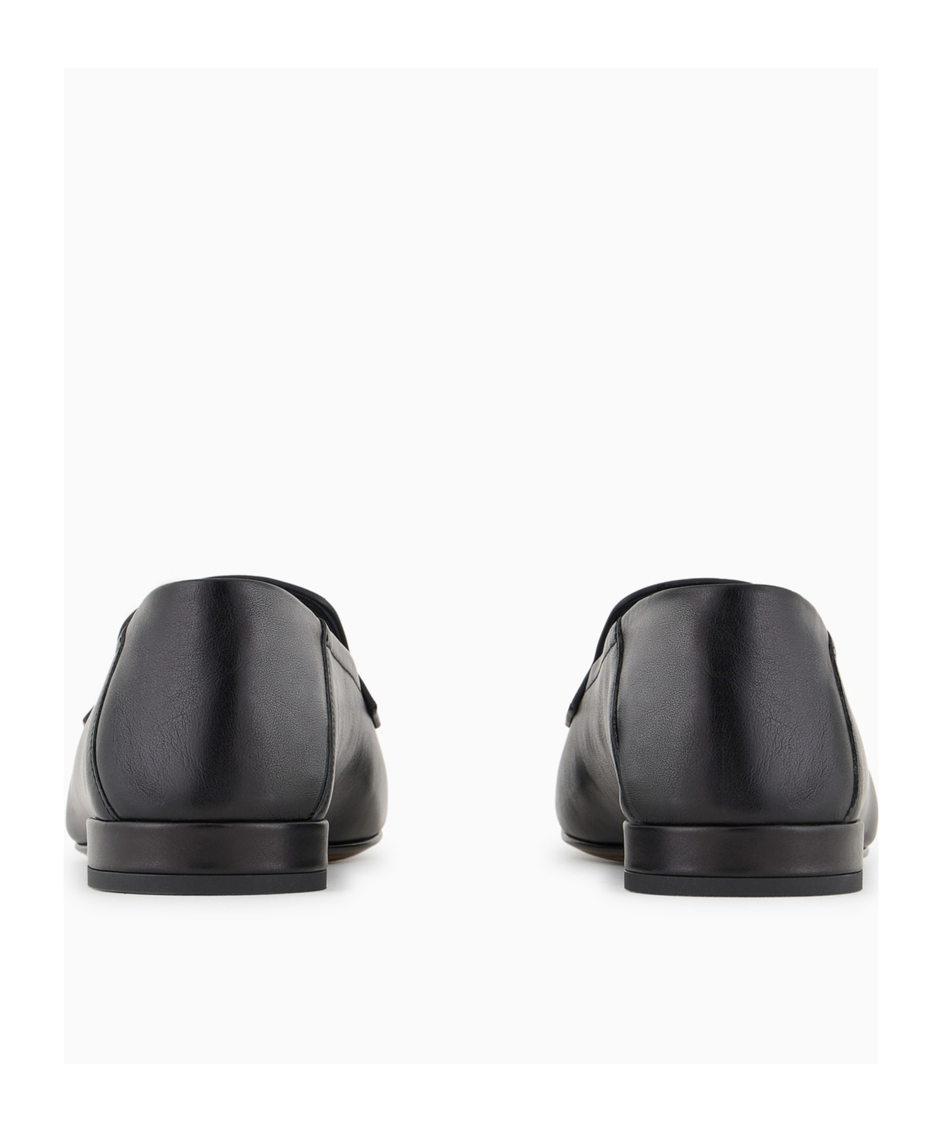 Shop Giorgio Armani Square Toe Loafers In Black