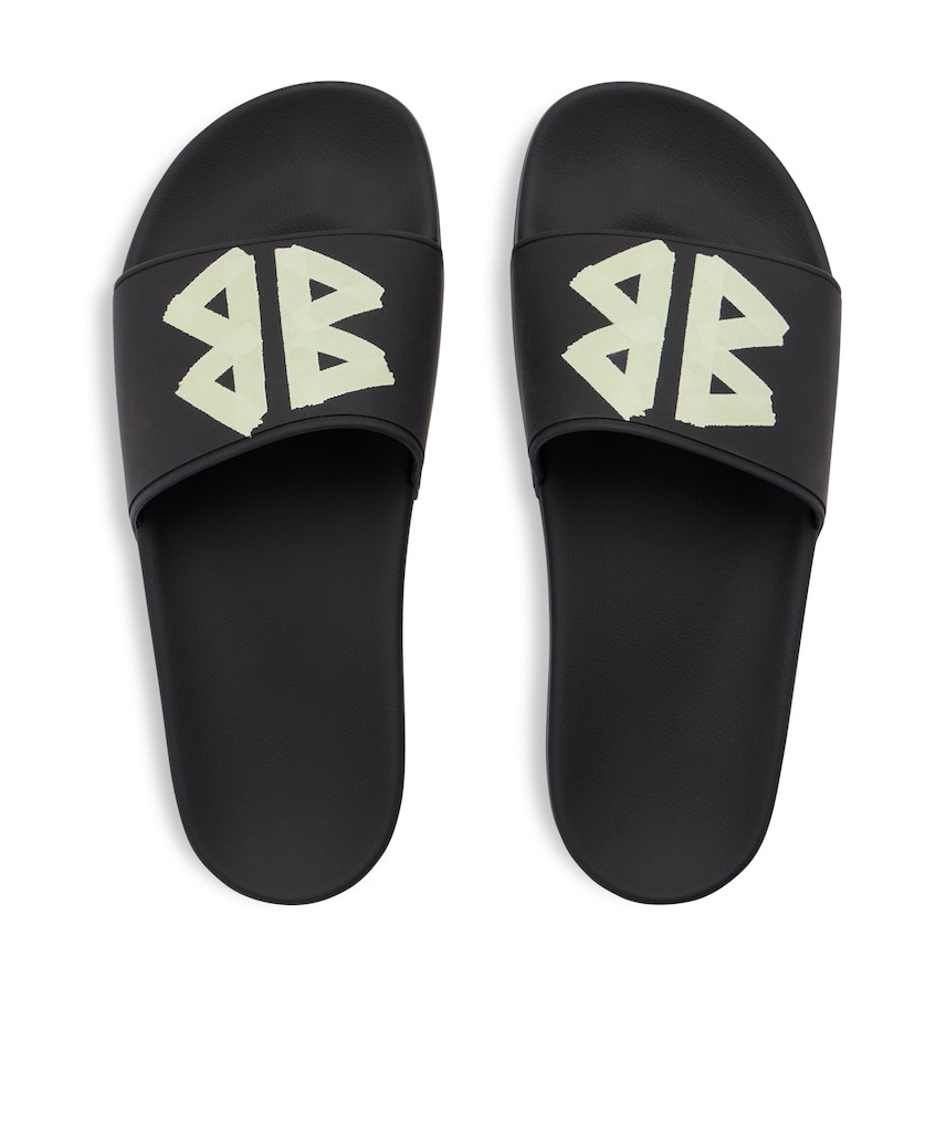 Balenciaga Slide Sandals With Open Toe And Flat Sole In Black