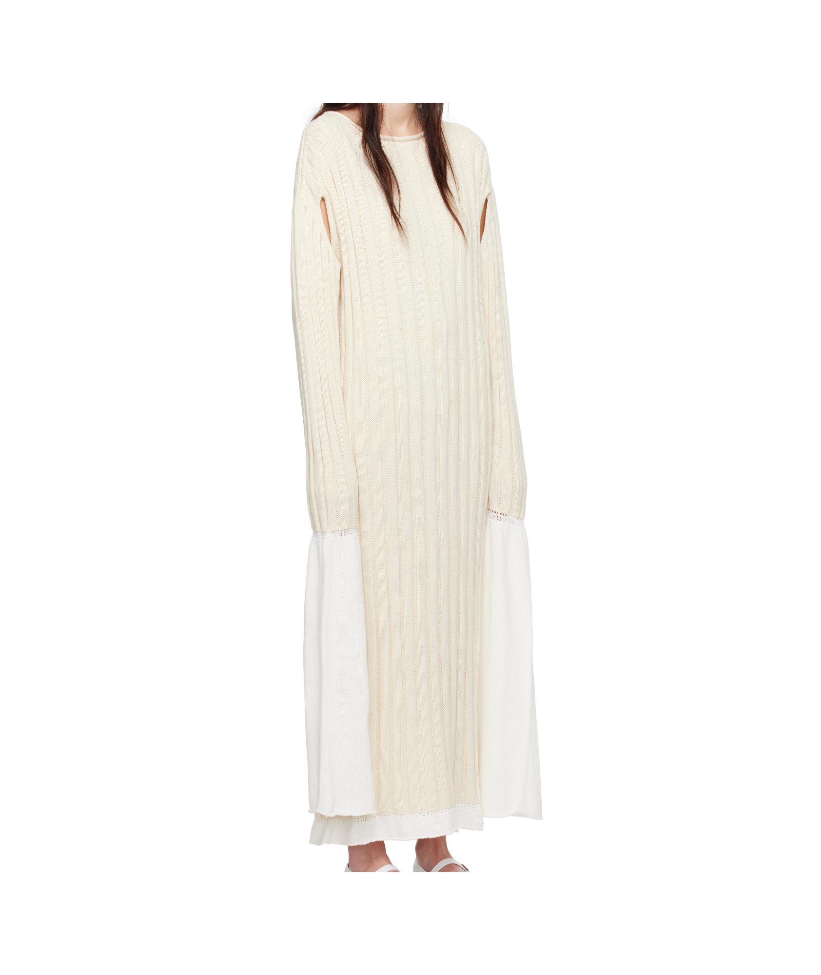Issey Miyake Long-sleeved Dress In White