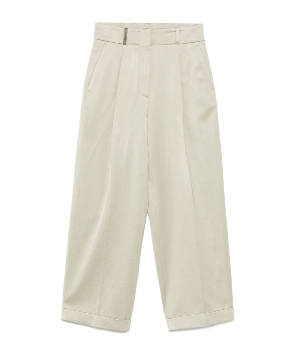 Peserico High Waist Pants In Desert Sage Green