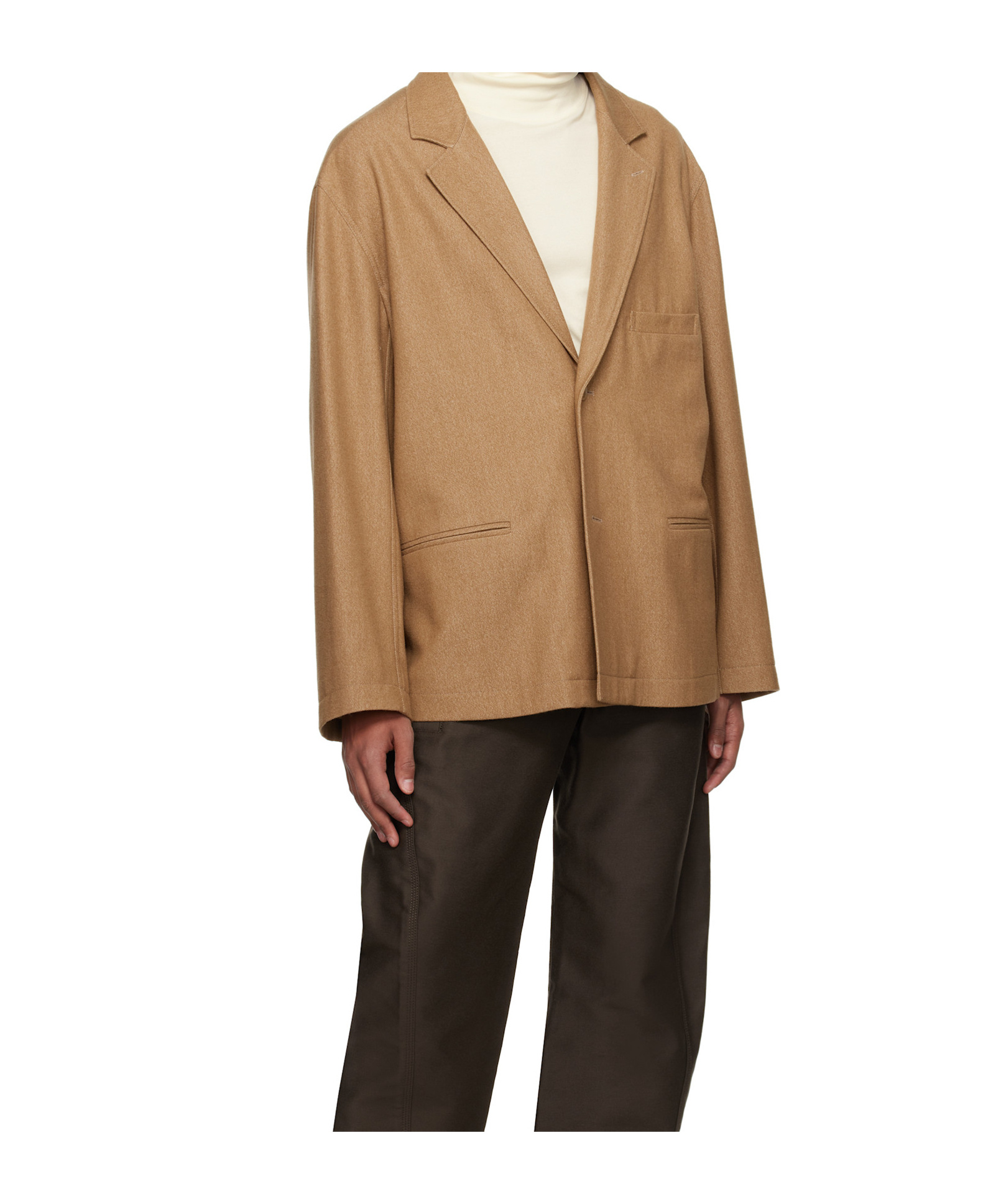 Lemaire Long-sleeved Suit Coat In Multicolor