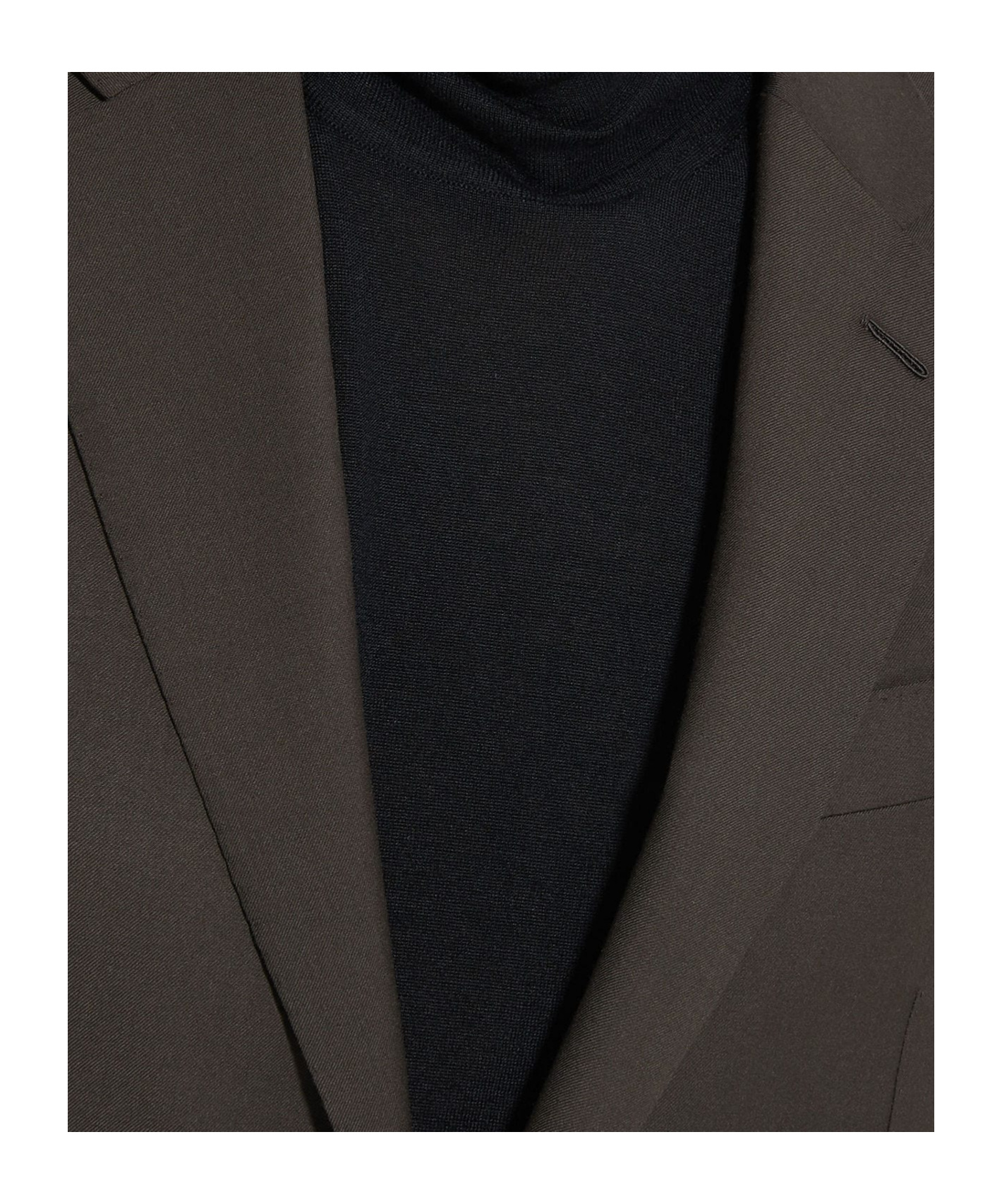 Zegna Single-breasted Suit In Brown