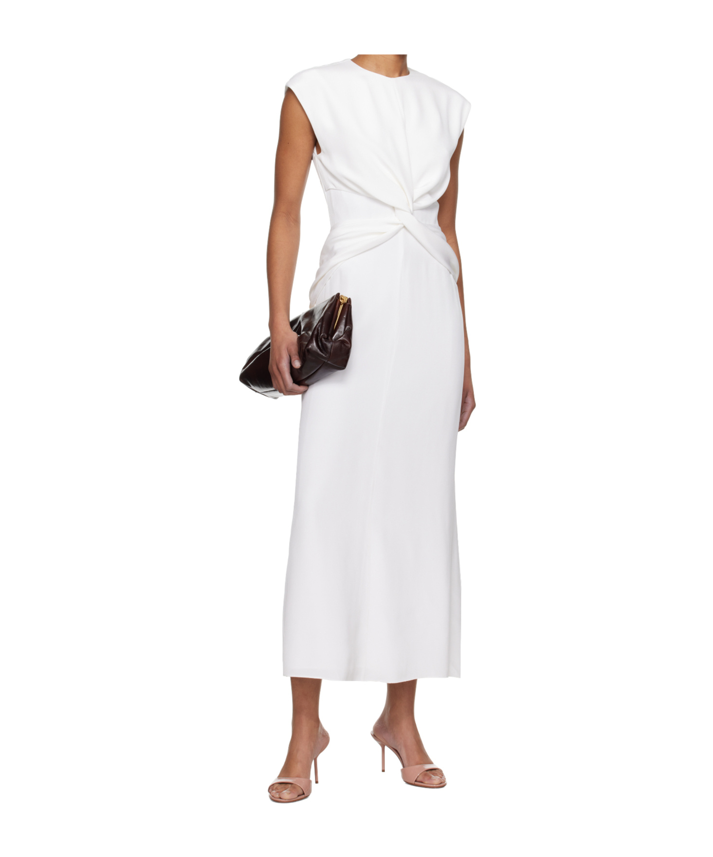 Tove Silk Midi Dress In White