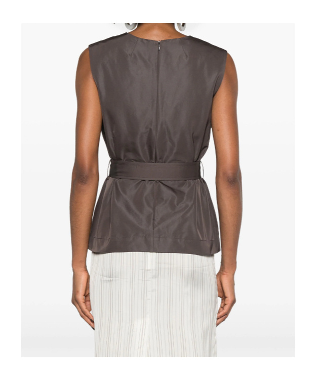 P.A.R.O.S.H SLEEVELESS BELTED TOP 