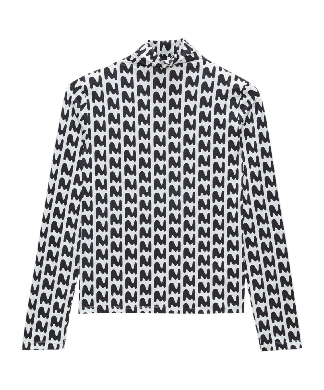 Msgm Logo-print High-neck T-shirt In White