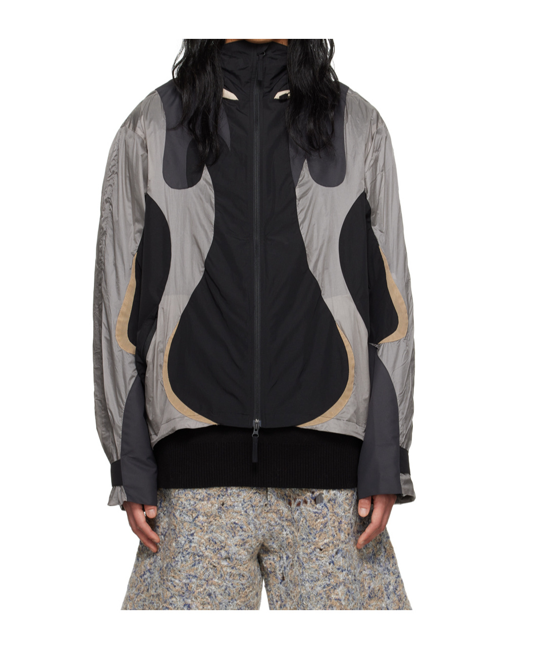 Kusikohc Black Paneled Jacket In Black