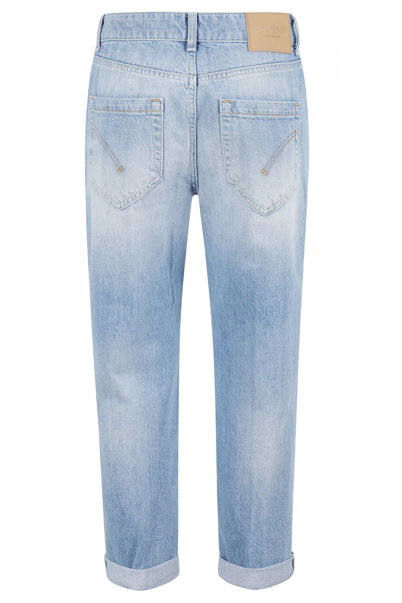 Dondup Button Fly Relaxed Fit Jeans In Blue
