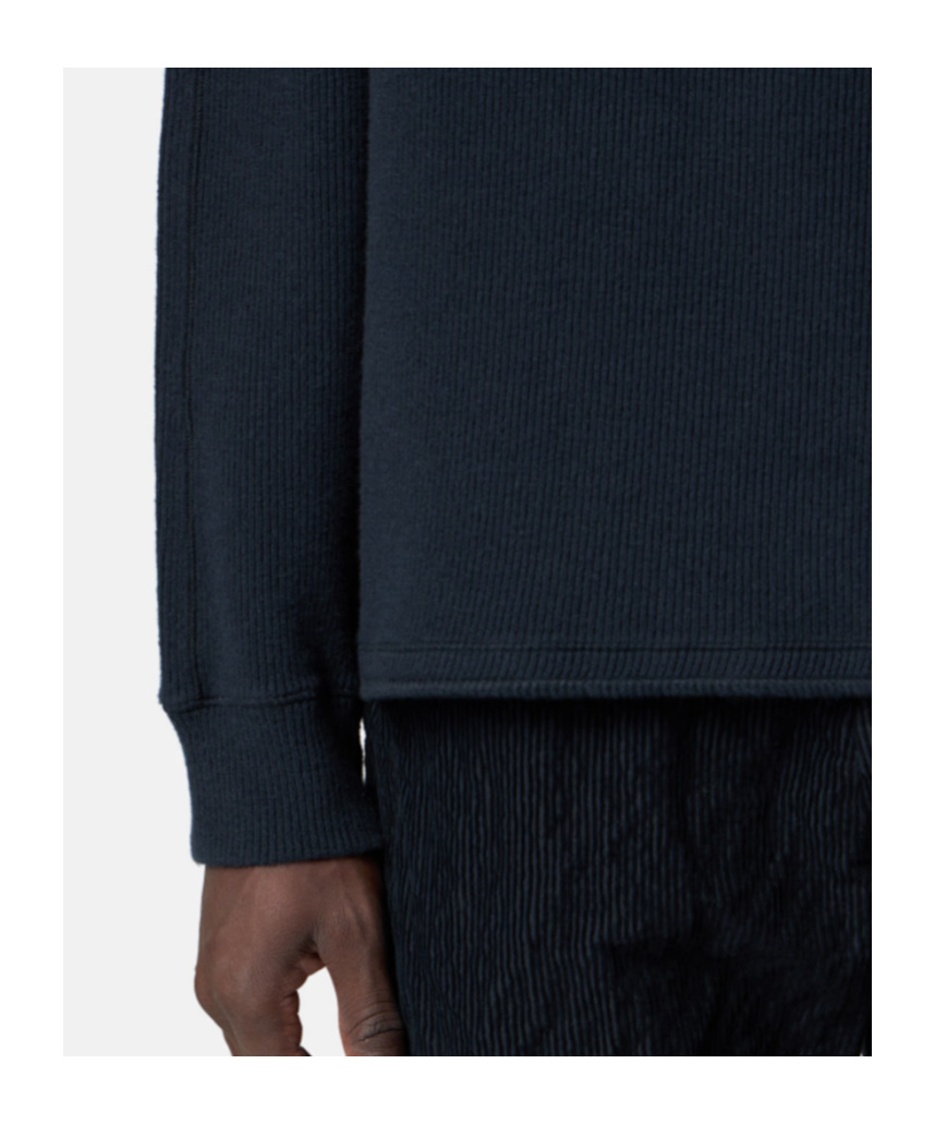 Stone Island Comfort-fit Mock Neck Sweatshirt With Back Yoke Detail In Blue