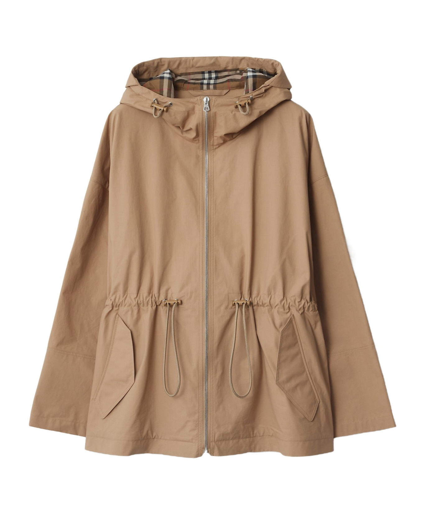 Shop Burberry Cotton Jacket In Brown