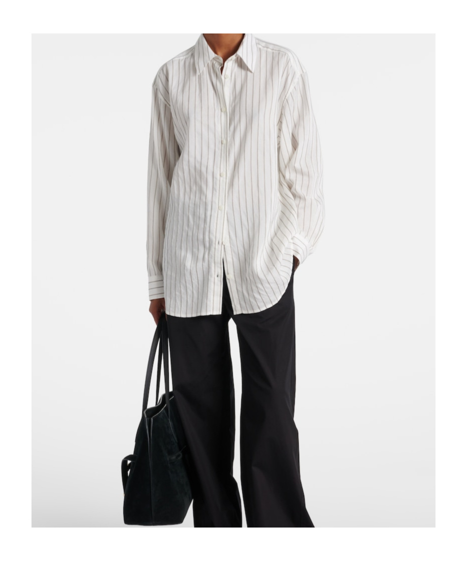 Totême Striped Shirt In White