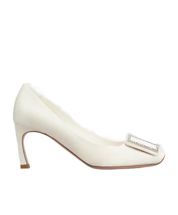 Roger Vivier Trompette Pumps In Satin In White
