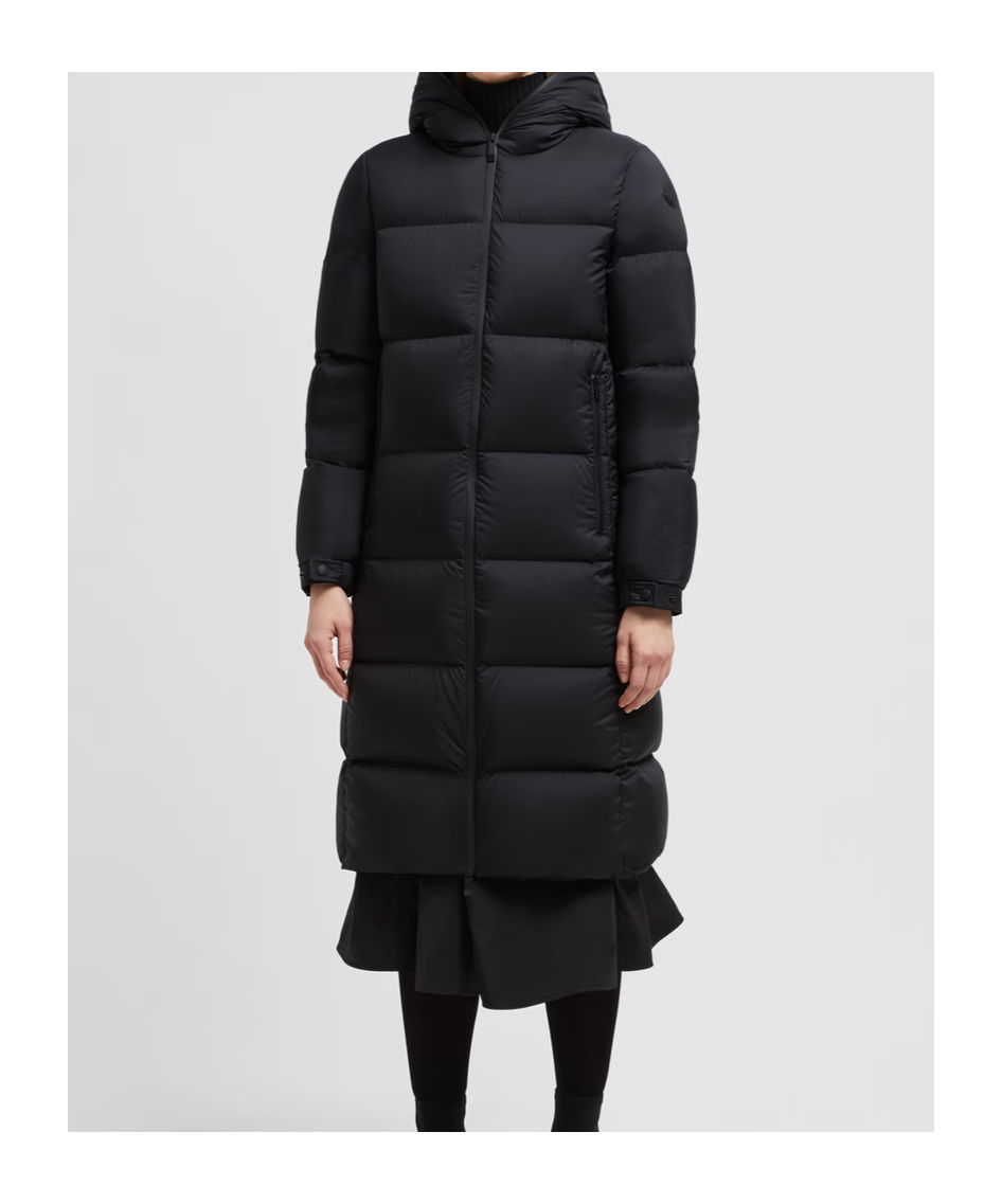 Shop Moncler Arredoun Long Down Jacket In Black