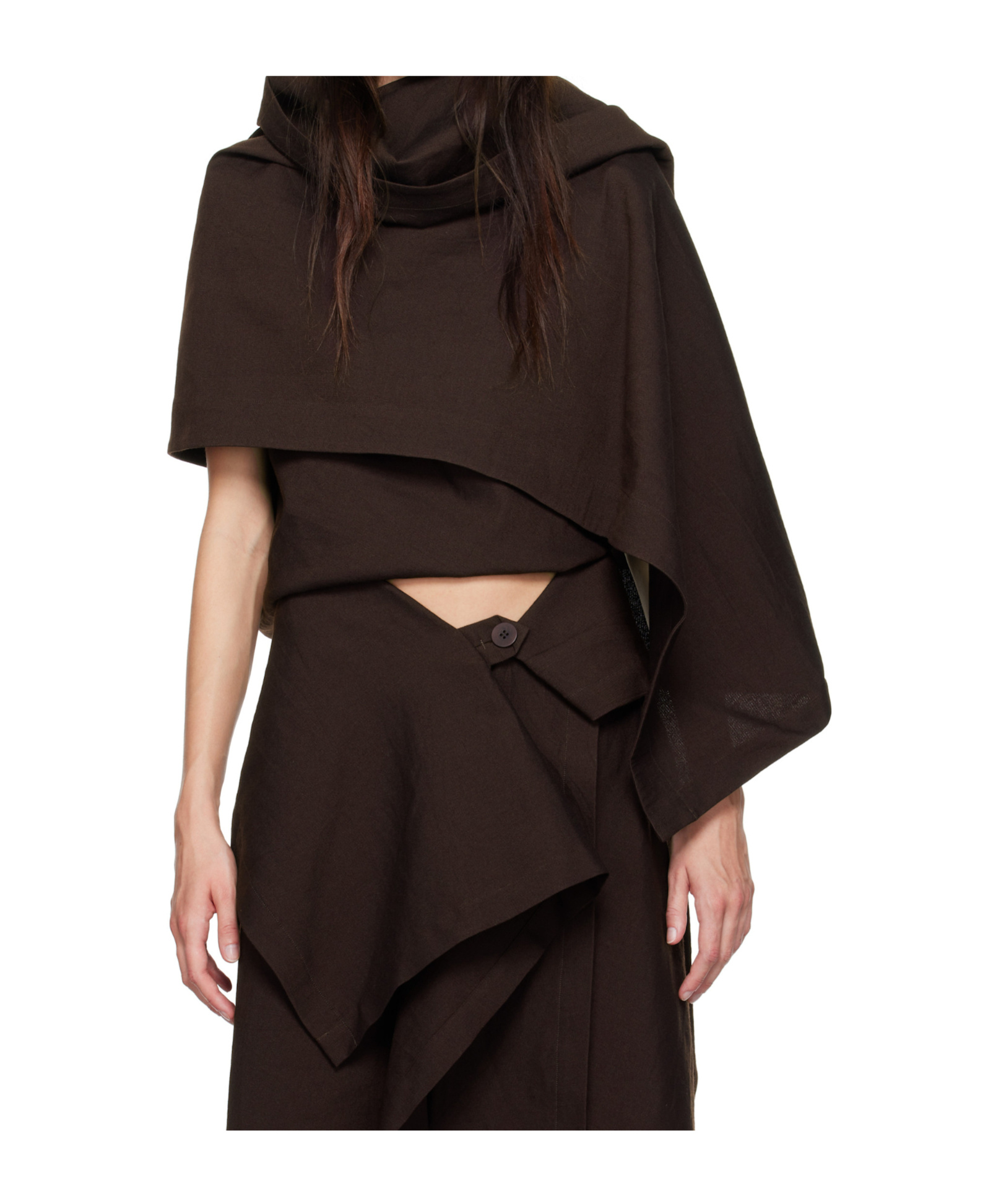 Shop Issey Miyake Irregular Top In Black