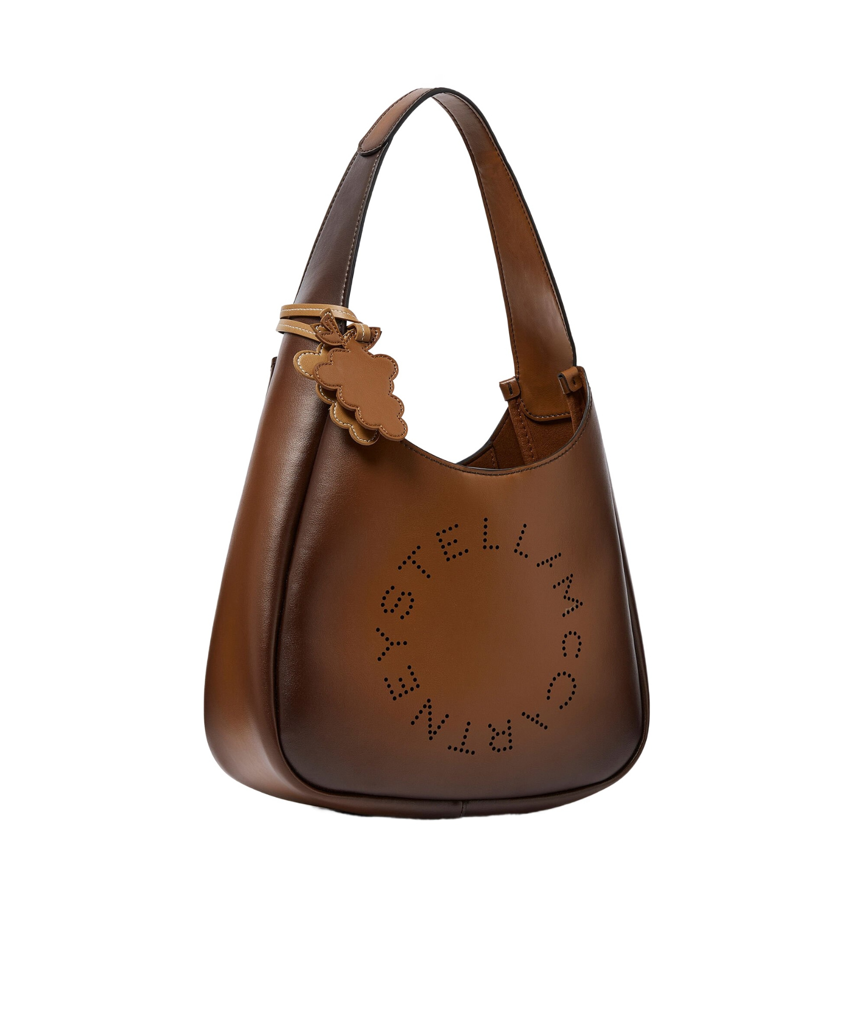 Stella Mccartney Logo Casual Wandering Handbag In Brown