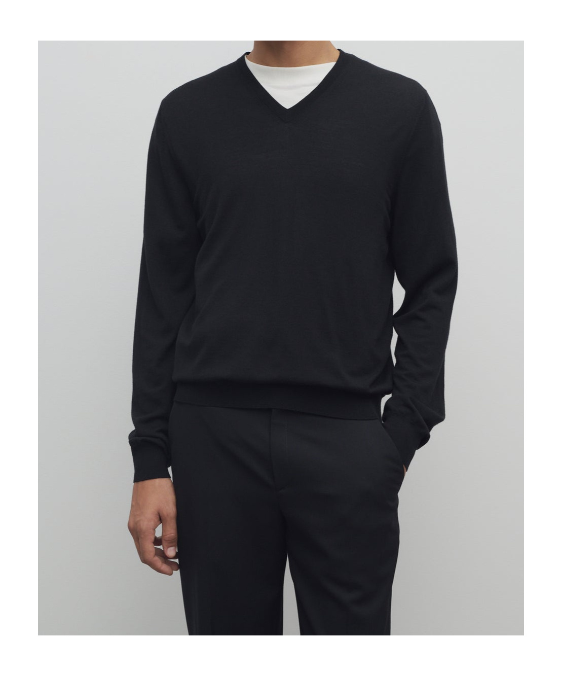 The Row Dimarco Wool Sweater In Black