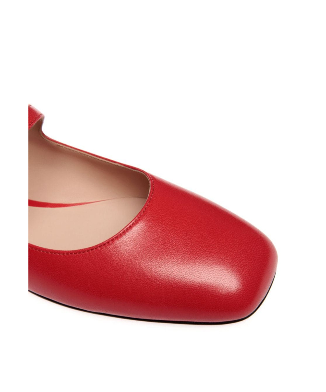 Bally Square-toed Ballet Shoes In Red