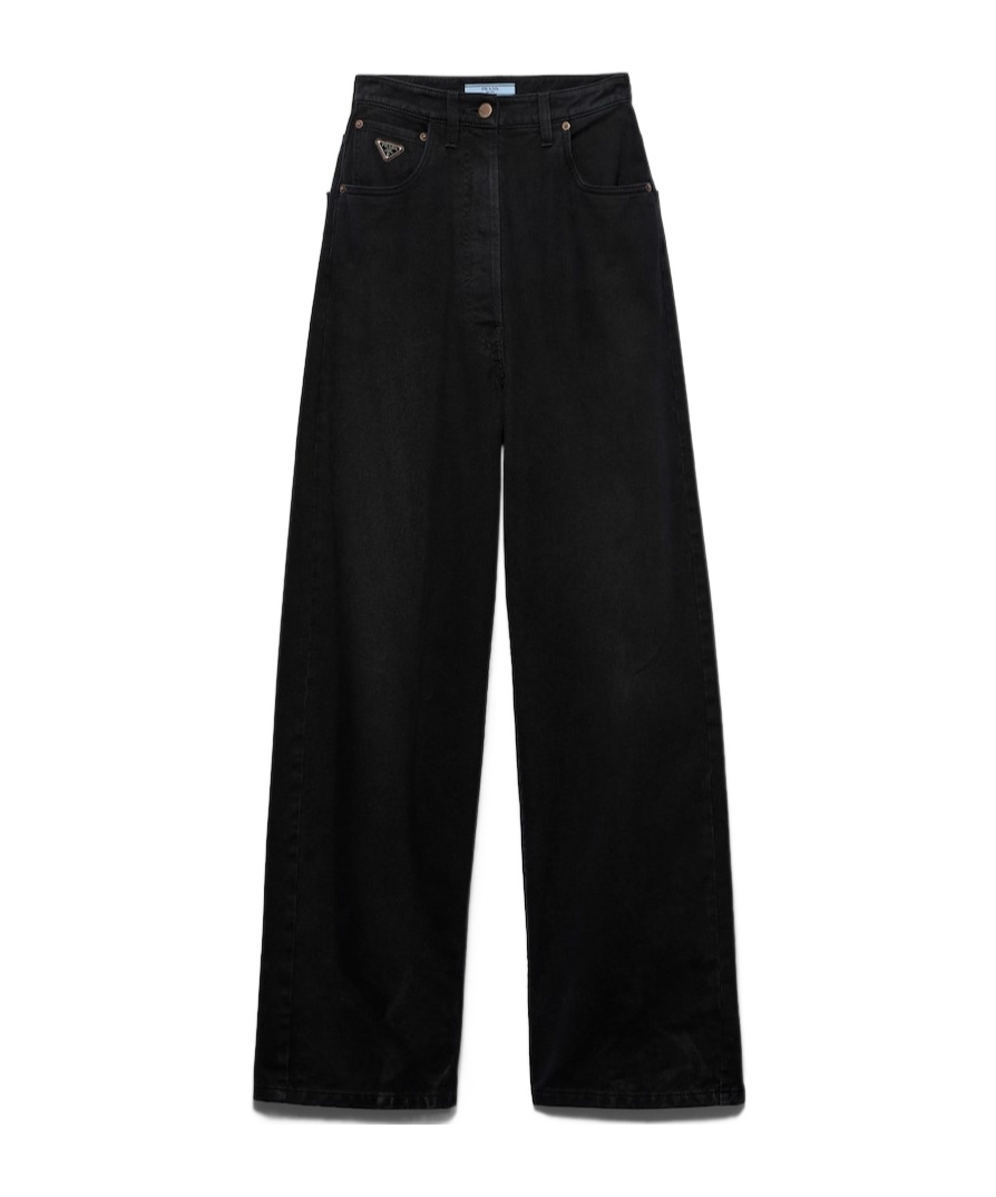Prada Straight-leg Belted Pants In Black