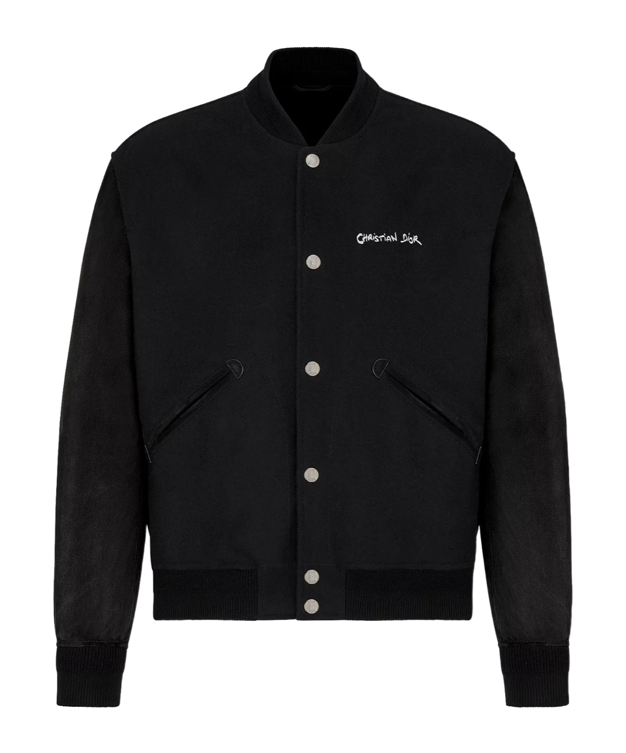 Dior Logo Long-sleeved Casual Jacket In Black